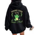 Snake Plant Mother In Law's Tongue For Plant Lovers Women Oversized Hoodie Back Print Black