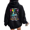 So Long Pre-K Its Been Fun Look Out Kindergarten Here I Come Women Oversized Hoodie Back Print Black