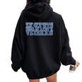Never Underestimate An Old Man Who Is Also A Veteran Groovy Women Oversized Hoodie Back Print Black