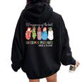Wrapping Up The Best Christmas Packages Labor Delivery Nurse Women Oversized Hoodie Back Print Black