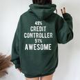49 Credit Controller 51 Awesome Job Title Women Oversized Hoodie Back Print Forest