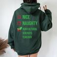 Agricultural Sciences Teacher Pajama Christmas Women Oversized Hoodie Back Print Forest
