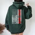 American Flag Army Mom Army Mother Women Oversized Hoodie Back Print Forest