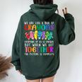 Back To School Teacher We Are Like A Box Of Crayons Women Oversized Hoodie Back Print Forest