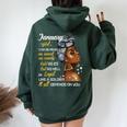 Birthday January Girl Capricorn Aquarius Zodiac Women Women Oversized Hoodie Back Print Forest