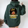 Black Queen August 2007 15Th Birthday 15 Years Old Women Oversized Hoodie Back Print Forest