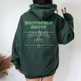 Brotherly Shove Football Mom Football Fan Vintage Women Oversized Hoodie Back Print Forest
