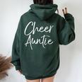 Cute Matching Family Cheerleader Aunt Cheer Auntie Women Oversized Hoodie Back Print Forest