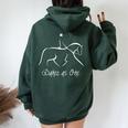 Dance As One Dressage Horse Riding Women Oversized Hoodie Back Print Forest