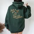Espresso Martini For Who Drink Coffee And Vodka Women Oversized Hoodie Back Print Forest