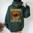 Halloween Horses Witch Brooms Are For Amateurs Women Oversized Hoodie Back Print Forest