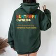 Huntaway Vintage Retro Dog Mom Dad Women Oversized Hoodie Back Print Forest