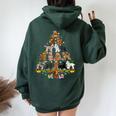 Poodle Christmas Tree Ornament Decor Xmas Dog Dad Mom Women Oversized Hoodie Back Print Forest