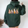 Thanksgiving For Gnome Autumn Gnomies Lover Women Oversized Hoodie Back Print Forest