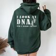 Geneticist Genetic Engineer Biology Student Biology Teacher Women Oversized Hoodie Back Print Forest