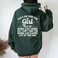 Girl Out Of Roma-Los Saenz Tx Texas Home Root Usa Women Oversized Hoodie Back Print Forest