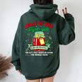 Groovy Christmas Jelly Of The Month Club Vacation Xmas Pjs Women Oversized Hoodie Back Print Forest