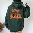 Happy Friendsgiving African American Thanksgiving Women Oversized Hoodie Back Print Forest