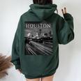 Houston Texas Downtown City Skyline Tx For Women Women Oversized Hoodie Back Print Forest