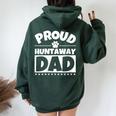 Huntaway Dog Dad Proud Women Oversized Hoodie Back Print Forest