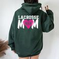 Lacrosse Mom Heart Lax For Moms Women Oversized Hoodie Back Print Forest