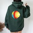 Layers Of The Earth Geology Teacher Student Women Oversized Hoodie Back Print Forest