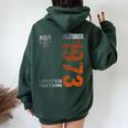 Limited Edition October 1973 50Th Birthday 1973 Women Oversized Hoodie Back Print Forest