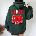 Loser Lover Drip Heart Red Matching Outfit Women Women Oversized Hoodie Back Print Forest