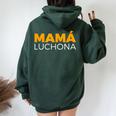 Mama Luchona Bendicion Women Oversized Hoodie Back Print Forest