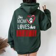 This Mom Loves Her Huntaway Dog Women Oversized Hoodie Back Print Forest