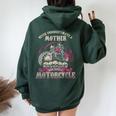 Mother Biker Chick Never Underestimate Motorcycle Women Oversized Hoodie Back Print Forest