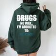 Postcards Collecting Distressed Vintage Quote Women Oversized Hoodie Back Print Forest