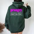 Prangry Soon To Be Mom Pregnancy T Women Oversized Hoodie Back Print Forest