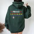 Proud Veteran Lgbt Gay Pride Rainbow Us Military Trans Women Oversized Hoodie Back Print Forest