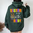 Sister Of Brewing Baby Halloween Theme Baby Shower Spooky Women Oversized Hoodie Back Print Forest