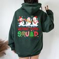 Snowman Wound Care Nurse Squad Christmas Holiday Matching Women Oversized Hoodie Back Print Forest