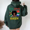 South African Queen South Africa Flag African Girl Pride Women Oversized Hoodie Back Print Forest