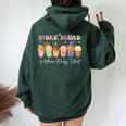 Stork Squad Mother Baby Unit Halloween Mother Baby Nurse Women Oversized Hoodie Back Print Forest