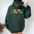 Super Gamer Mom Unleashed Celebrating Motherly Powers Women Oversized Hoodie Back Print Forest