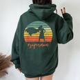 Supermom Super Mother Retro Vintage Women Oversized Hoodie Back Print Forest