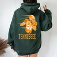 Tennessee State Kid Tennessee Orange Game Day Tn Women Oversized Hoodie Back Print Forest