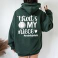 That's My Niece Proud Volleyball Auntie Volleyball Aunt Women Oversized Hoodie Back Print Forest