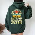 Never Underestimate Dart Player Born In 2014 Dart Darts Women Oversized Hoodie Back Print Forest