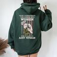 Never Underestimate The Power Of A Army Veteran Women Oversized Hoodie Back Print Forest