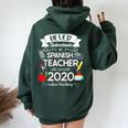 Never Underestimate A Spanish Teacher Who Survived 2020 Women Oversized Hoodie Back Print Forest