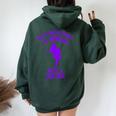 Never Underestimate A Woman With A Guitar Quote Women Oversized Hoodie Back Print Forest