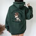 Never Underestimate A Woman With Native Blood Root Women Oversized Hoodie Back Print Forest