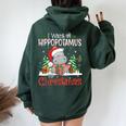 I Want A Hippopotamus For Christmas Xmas Hippo For Kid Women Oversized Hoodie Back Print Forest
