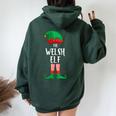 Welsh Elf Christmas Party Matching Family Group Pajama Women Oversized Hoodie Back Print Forest