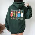 Wrapping Up The Best Christmas Packages Labor Delivery Nurse Women Oversized Hoodie Back Print Forest